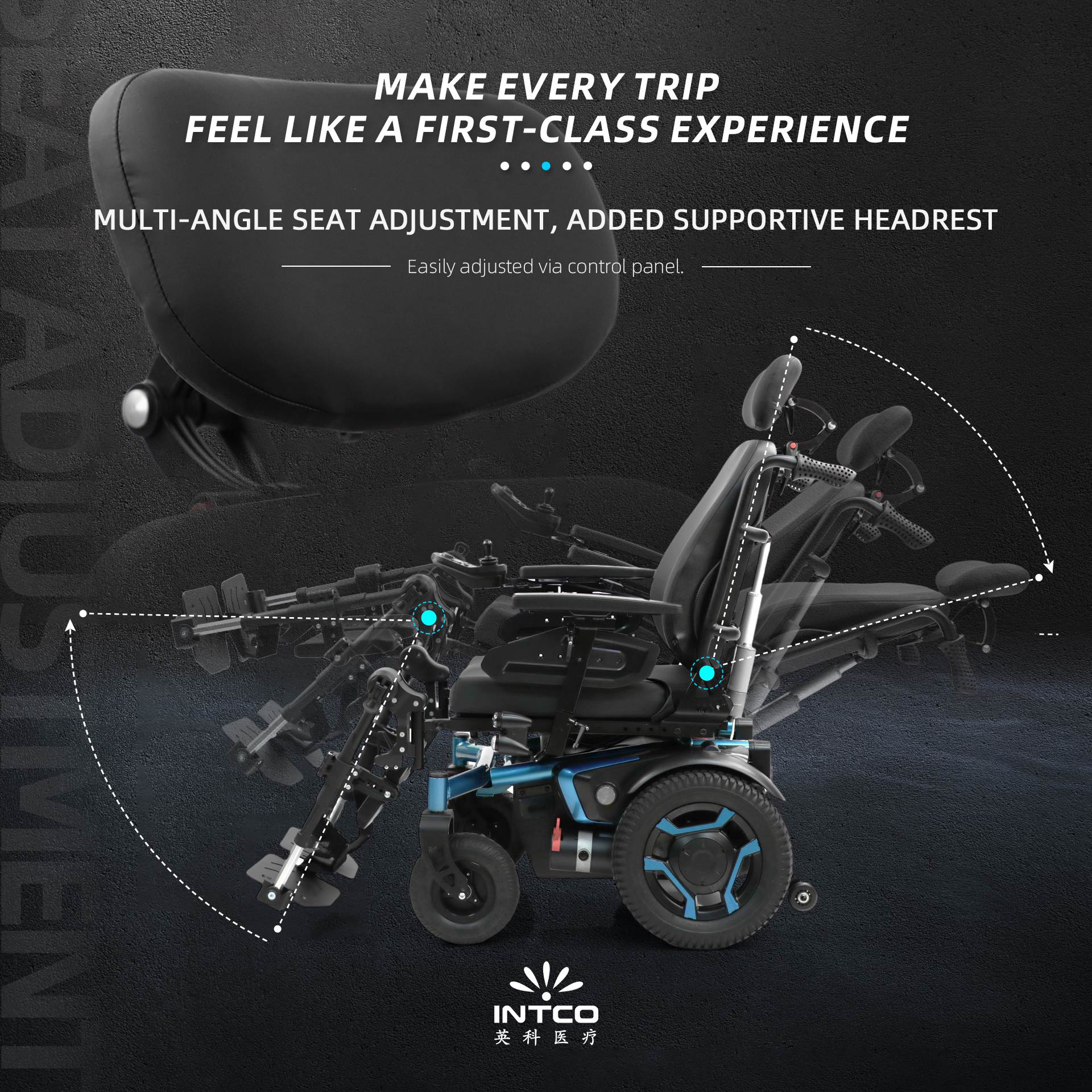 adjustable power wheelchair