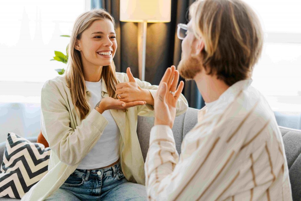 Communication through sign language