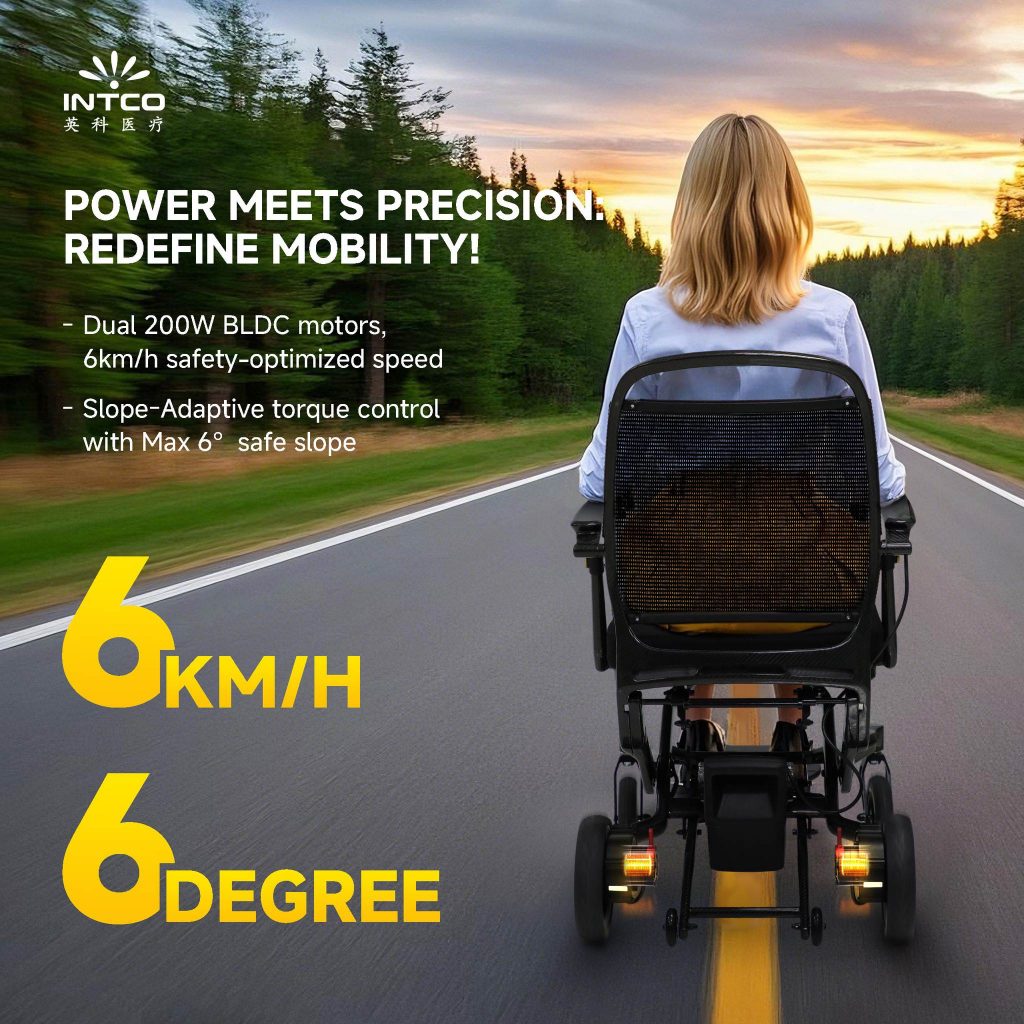 Dual motor wheelchair with slope control