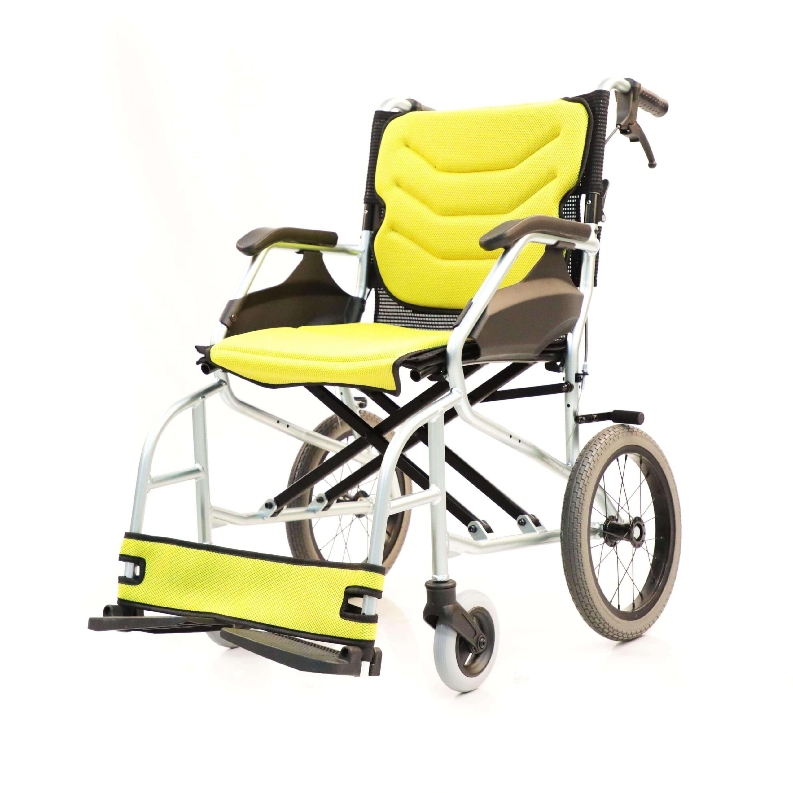 Folding Wheelchair DOLY with Bright Yellow Seat