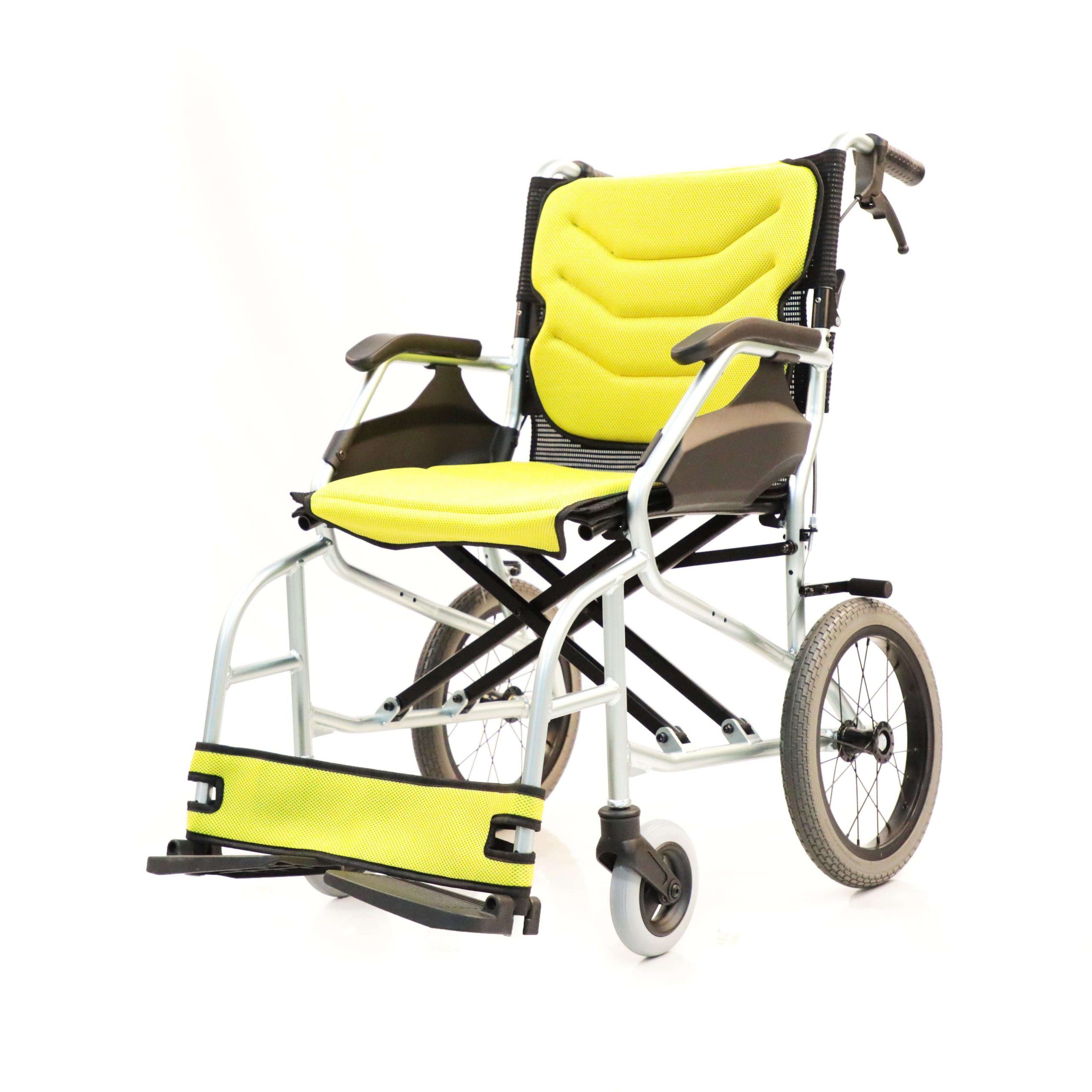 Folding Wheelchair DOLY with Bright Yellow Seat