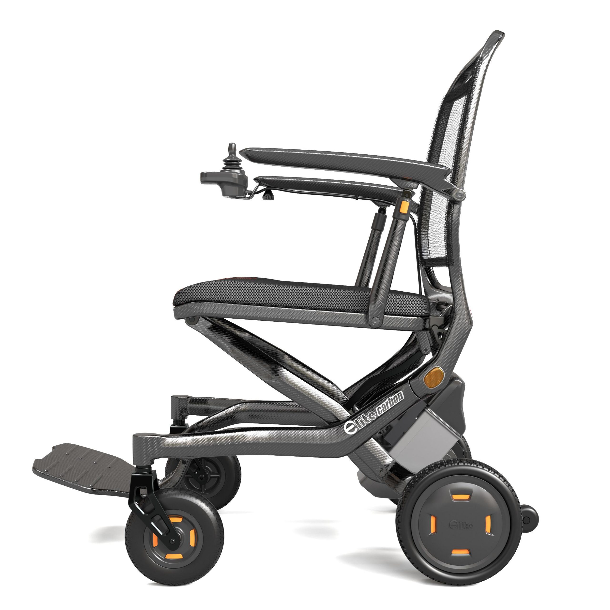 E-LITE Carbon Fiber Electric Wheelchair Side View